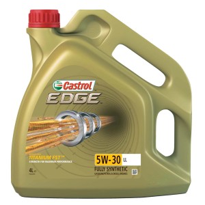 Castrol Edge 5W-30 LL motorolaj, 4 literes kiszerelés benzin- és dízelmotorokhoz.