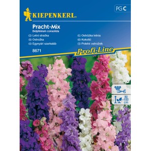 Kiepenkerl Pracht-Mix: Vetőmag színes Delphinium consolida virágokhoz.