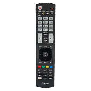 Hama univerzális távirányító LG TV-khez világító gombokkal, audio tartozék.