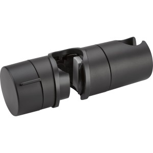 Fekete baliv zuhanyfej tartó zuhanyrudakhoz (Ø 18-25 mm), zuhany tartozék.