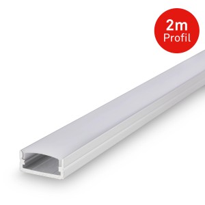Briloner LED szalag alumínium profil, öntapadós, 2 m, alu-fehér.