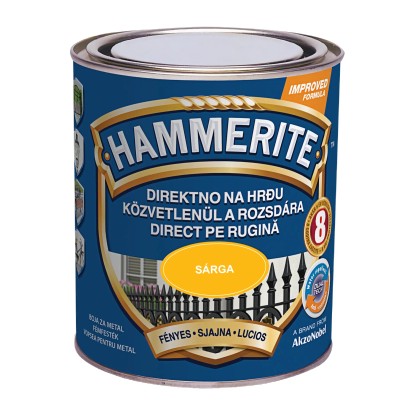 Hammerite fémfesték közvetlenül a rozsdára  fényes sárga 0,75 l