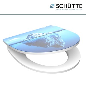 Schütte Iceberg WC ülőke SoftClose funkcióval, jéghegy mintával.