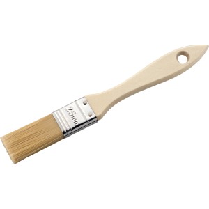 Laposecset, 25 mm széles, világos fa nyéllel és természetes sörtékkel festéshez.
