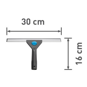 Ablaktörlő 30 cm-es pengével és szürke fogantyúval, tisztító eszköz csíkmentes ablakokhoz.