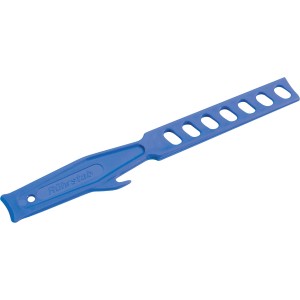Kék LUX Classic keverőpálca, 28 cm, műanyag fogantyúval a festékes vödörhöz.