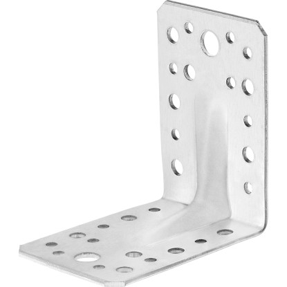 Erősített sarokösszekötő lemez 90 mm x 90 mm x 65 mm horganyzott 20 darab