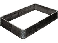 Magaságyásrendszer lucfenyő fekete festett 120 cm x 80 cm x 19,5 cm