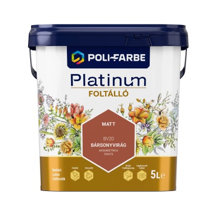 Poli-Farbe Platinum Foltálló beltéri falfesték Bársonyvirág BV20 5l