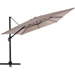 Bézs Bonbeach napernyő, 392 cm, kurblival és UV 50 védelemmel.