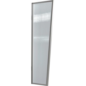 Gutta B2 oldalsó panel előtetőhöz, átlátszó polikarbonát lemez rozsdamentes acél hatással, 175x60x45cm.