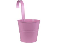 A.H.G. cink felakasztható cserép 11 cm x 22 cm rózsaszín festett