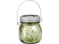 LED-es napelemes dekorlámpa üveg 8 cm átmérő x 9 cm zöld LED-es napelemes dekorlámpa üveg 8 cm átmérő x 9 cm zöld