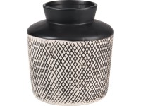 Minimalist Zen váza kerámia 18,4 cm x 16,5 cm átmérő fekete