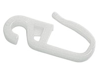 Gardinia ráncszedő akasztó, POM minőség, 16 mm, nyersfehér