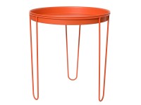 Kisasztal vas 31 cm átmérő x 34 cm narancssárga