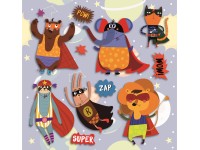 Öntapadós 3D falidekoráció szuperhősök 30 cm x 30 cm