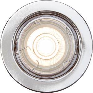 LED süllyesztett lámpa 86R, króm, 3 darabos készlet. Fém ház meleg fehér fénnyel.