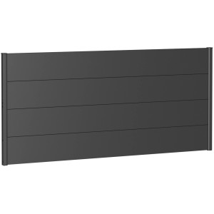 Biohort falpanel sötétszürke metál színben, 200x90 cm, a kertbe.