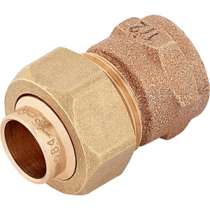 Vörösréz forrasztó idom, 15 mm x 18,6 mm (Rp 1/2), rézcsövekhez.