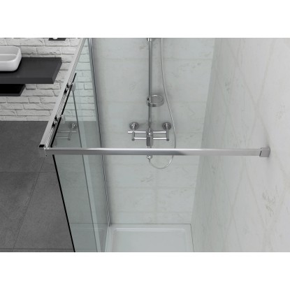 WALK-IN zuhanyfal tolóajtóval króm