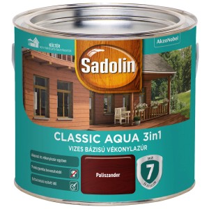 Sadolin Classic Aqua 3in1 Paliszander doboz, időjárásálló festék kültéri fához.