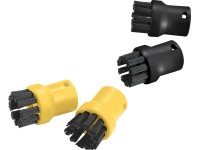 Kärcher 4 részes kerekkefe-készlet Kärcher gőztisztítóhoz fekete/sárga Kärcher 4 részes kerekkefe-készlet Kärcher gőztisztítóhoz fekete/sárga