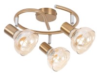 Rábalux Holly mennyezeti spotlámpa 3-as 44 cm antik arany - borostyán