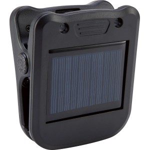 Fekete Solar LED kerti lámpa csíptetővel és napelem.