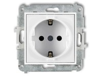 MINI egyes dugalj keret nélkül matt fehér