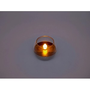 Ezüst-átlátszó szolár LED lámpa, kb. 8,5 cm, kültéri szél lámpa design.