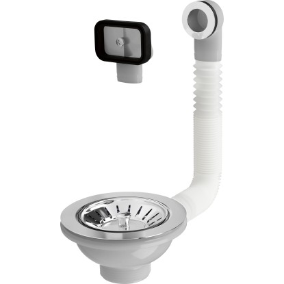 Prevex lefolyószelep-készlet 1 1/2" 114 mm átmérő krómozott