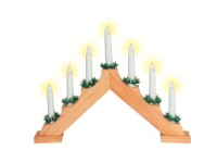 Dekor gyertyaív 7 db izzóval fa színű Dekor gyertyaív 7 db izzóval fa színű