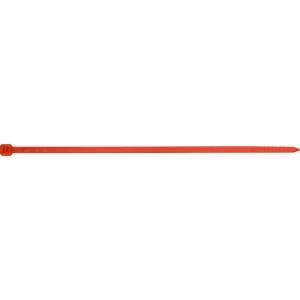 Piros kábelkötegelő, 150 mm hosszú, a 75 darabos kábelkötegelő készletből.