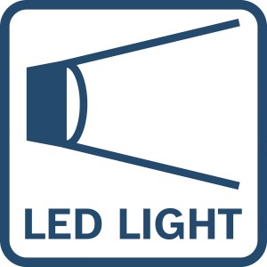 Szimbólum: LED fény a Bosch Professional GSA 18V-24 akkus szablyafűrészhez