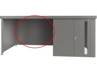 Biohort hátfal Neo szerszámos ház oldaltetőhöz 200 cm x 299 cm kvarcszürke