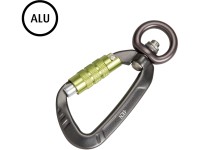 Conacord alumínium biztonsági karabiner forgatható akasztószemmel