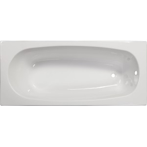 Fehér Sanoacryl Linea téglalap alakú fürdőkád, 160x70 cm, felülnézet.