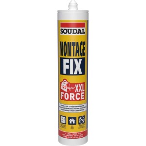Soudal Montage Fix ragasztópatron, erős univerzális ragasztó.