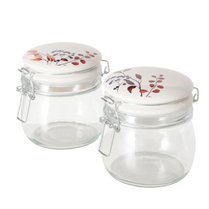 Boltze Home Brinja tárolóüveg 2-féle változatban Fehér-átlátszó