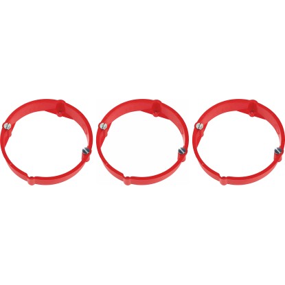 Vakolat-kiegyenlítő gyűrűk, átmérő: 60 mm x 12 mm, piros, 3 darab