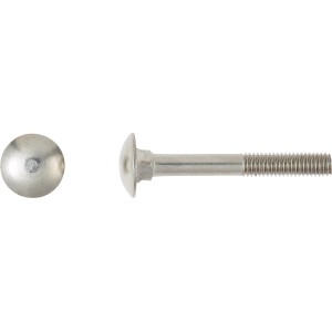 Rozsdamentes acélú lakatoscsavar M5 x 50 mm, teljes menettel, nehéz szerkezetekhez.