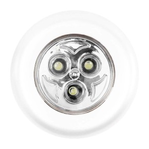 Kerek, fehér LED lámpa három LED-del LED szalagokhoz.