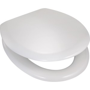Fehér baliv Kahana WC-ülőke, SoftClose mechanizmussal és MDF fa maggal.