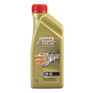 Castrol Edge Turbo Diesel 5W-40 motorolaj arany színű 1 literes flakonban.