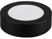 Rábalux Shaun 2 beltéri mennyezeti ráépíthető lámpa kerek fekete LED 7W