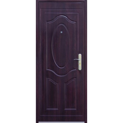 Radex lépcsőházi bejárati ajtó fém mahagóni jobbos  97 cm x 205 cm