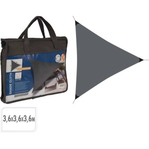 Napvitorla 3,6 m x 3,6 m x 3,6 m antracit színű poliészter