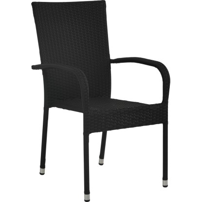 Soncor egymásba rakható szék polirattan acél fekete