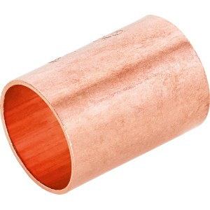 Réz forrasztóhüvely, 18 mm átmérő, rézcsövek összekötéséhez.